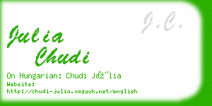 julia chudi business card